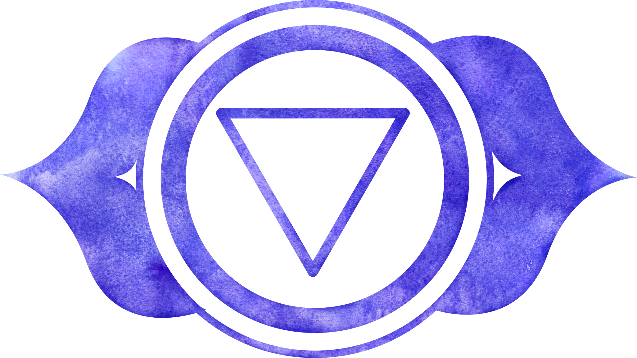 Watercolor Illustration of Ajna Chakra Symbol